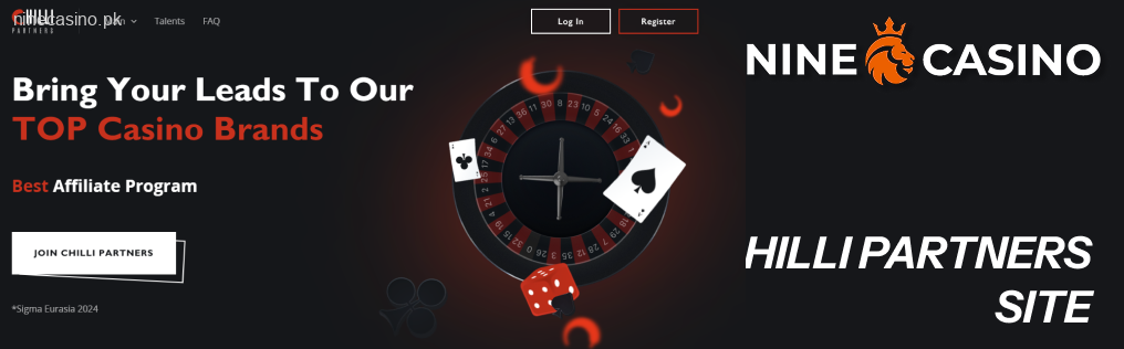 You will be redirected to the Chilli Partners site Ninecasino