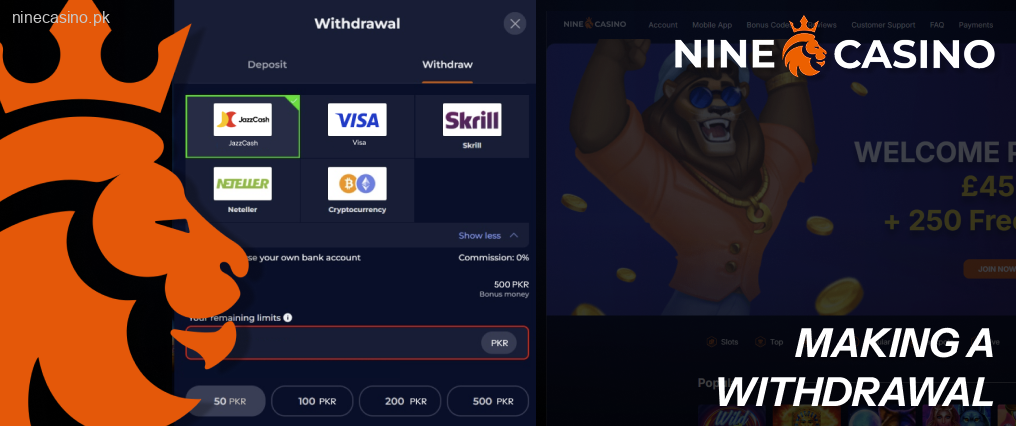 You will be able to make a Ninecasino cashout in no time with detailed guidelines