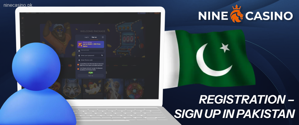 Ninecasino registration is obligatory for those gamblers from Pakistan who want to play for real money